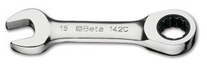 Ráčnový klíč krátký Beta 142C, krátký ráčnový klíč 8 - 9 - 10 - 11 - 12 - 13 - 14 - 15 - 16 - 17 - 18 - 19 mm BETA , ráčnové kombinované klíče krátké sada,