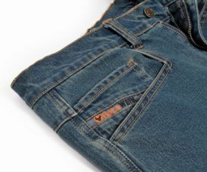 Kalhoty jeans strečové BETA, pracovní kalhoty s kapsami na malé nástroje, poutko na zavěšení kladiva, kapsa na metr