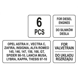 aretační Sada Fiat Opel 1,9CDTI 2,4 JTD na blokování rozvodových kol OPEL 1.9CDTI Fiat Alfa Romeo