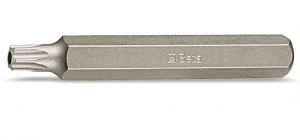 Bit10mm dlouhý Torx s otvorem Tamper Resistant Torx® dlouhý, prodloužený Torx s dírou delší bit s šestihranem 10 mm pro hlavy šroubů Tamper Resistant Torx® - s dírkou