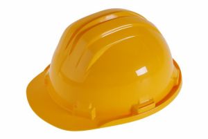 Žlutá přilba ochranná, bezpečnostní pracovní helma