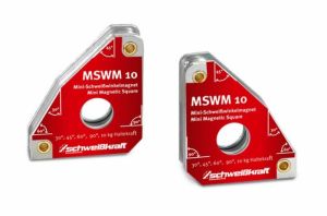 Permanentní svařovací úhlový magnet MSWM 10, úhlový magnet pro úhly 30°, 45°, 60° a 90°.
