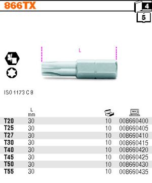 bits 5/16" 8mm Torx T20 T25 T27 T30 T40 T50 T55 T60 T70 bit do úderového šroubováku náhadní bits s šestihranem 8mm 5/16" Torx  profi bity do hlavic s šestihranem 8mm Beta 