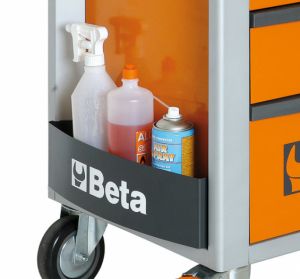 polička do vozíku Beta Držák lahví, sklenic a drobných věcí např. hadrů, rukavic, plechová polička k vozíku BETA C24S