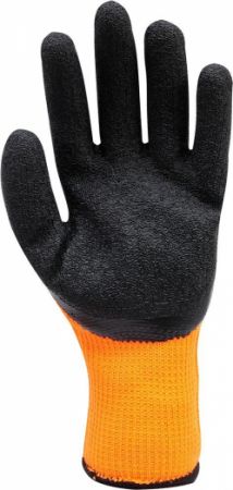 Pracovní pogumované rukavice velikost 10, zateplené, odolné proti chladu