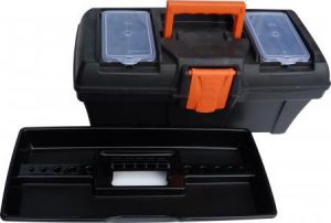 Box na nářadí přenosná plastová basička s organizérem na nářadí a drobný spojovací materiál malá basa