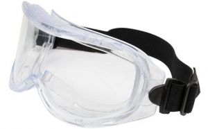 Ochranné brýle z polykarbonátu, s bočním odvětráváním a s nastavitelným nylonovým páskem.
