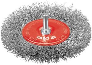 Kartáč do vrtačky nerezový 100 mm INOX kartáč se stopkou do vrtačky ,dekarbonizační kartáč do kolíkové brusky, stopkový kartáč boční nerez drát 100mm