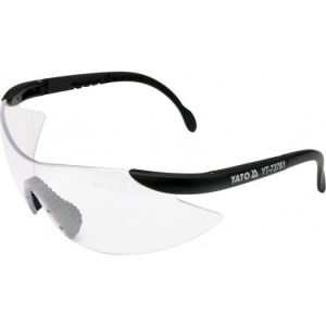 pracovní ochranné brýle EN166:2001F B532 čiré pracovní brýle  ochranné bílé brýle na sport Ochranné brýle z polykarbonátu -s délkově nastavitelnými ramínky.