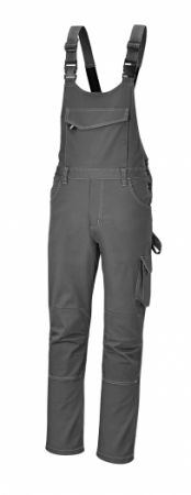 Pracovní kalhoty s kšandami "lacláče" elastické šedivé montérky XL BETA 7833ST ,strečové montérky s laclem značkové šedé 