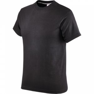 Černé bavlněné tričko s krátkým rukávem