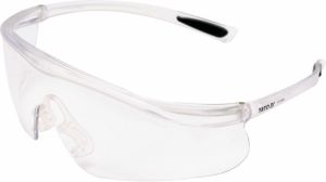 Čiré ochranné brýle z polykarbonátu protažené do boku  k ochraně očí EN 166