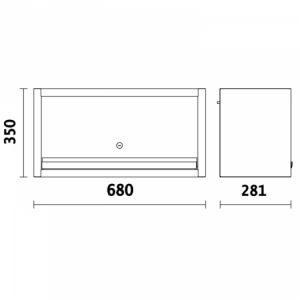Nástěnná skříňka pro sestavu dílenského nábytku C45PRO, 4500/C45PRO/PM