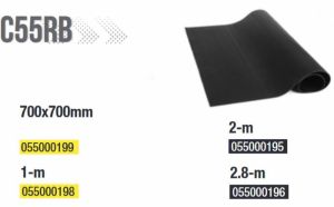 PVC chránič pracovní desky do syst. C55, 0,7m, 1m, 2m, 2,8m, C55RB/ guma na ponk Beta C55 racing