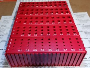 držák vrtáků 1,00-13,00 po 0,1mm profi provedení modulární sestavení 