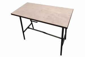 Stůl pracovní skládací s dřevěnou deskou  100x50x84cm, prodejní skládací stůl pevná konstrukce, skládací stůl pracovní ponk, stůl pracovní prodejní pult skládací pro převážení 