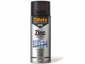 sprej Čistý Zinek 98% Beta 9752, zinkový sprej velmi světlé barvy podobný žárovému zinkování 98% zinku  profi Beta Itílie