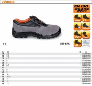 Semišové perforované pracovní boty BETA 7246BK  S1P SRC - EN ISO 20345:2011