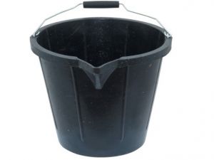 Stavební kbelík gumový s 2 výlevkami profi Anglie - 2,10 kg 13,5l, stavební vědro z pružného materiálu 