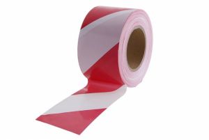 Páska červenobílá 250m,   páska s výstražnými červeno-bílými pruhy