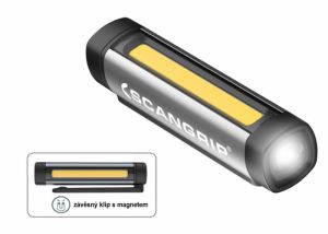 Mini LED svítilna s magnetem a klipsem na kapsu nebo opasek, pracovní malá led svítilna dobíjecí