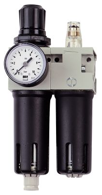 Úpravná jednotka pro stlačený vzduch  , filtr s regulátorem a přimazávač tlakového vzduchu , regulátor s filtrem + olejovač
