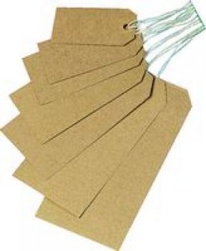 identifikační popisovací kartonový štítek vyztužený papírový štítek s provázkem, kartička k popisu označení  s provázkem,papírový označovací štítek s provázkem