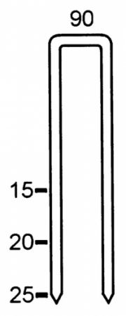 Sešívací spony 90/15 CNKH/2000 C420022  spona do sešívačky Šířka hřbetu 5,7 mm, síla drátu 1,0 x 1,25 mm