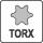 Sada bitů  TORX  7 ks, hlavice Torx na 1/2" golu T25 ,T30,T40,T45,T50,T55, ořech Torx bits 10mm