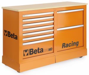 dílenský vozík BETA c3dom9 do servisního depa Paddocku, racing vozík pro závodní depo garáž ,ponk do depa na kolečkách servisní vozík