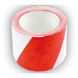 Páska výstražná červeno-bílá 75 mm x 100 m, bíločervená bezpečnostní páska 100m,páska červeno-bílá materiál polyethylen ohraničovací páska červená/bílá