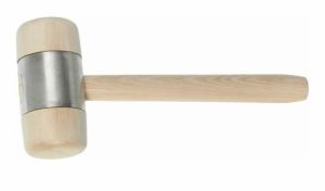 Dřevěná palička, dubová palička , palička dobová s kovovým tělem dřevěná palice