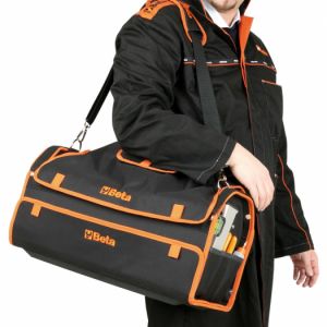 Profesionální látková basička na nářadí, brašna, taška na nářadí, nářaďová brašna na servisní nářadí pro mechaniky, basa na nářadí s popruhem a krytem BETA, dárek pro řemeslníka taška na nářadí