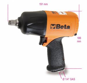Extra silný půlcoulový 1/2" pneumatický utahovák 1750Nm výkoný utahovák pneumatický bouchačka pneumatické kladivo na kola BETA 1927P, rázový utahovák 1/2" na kola extra výkonný lehký