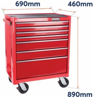 profi dílenský vozík na nářadí 7 šuplíků akce, sedmišuplíkový dílenský vozík profi 7 šuplíků Kennedy,vozík na nářadí 7 šuplíků profi vozík do garáže servisu dílny akce dílenský vozík 