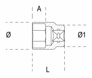 velká Hlavice 3/4'' 19 až 60mm BETA šestihranný,ořech gola 3/4" hlavice šestihranná s čtyřhrannem 3/4" profesionální šestihranná hlavice 3/4''   19 - 60 mm