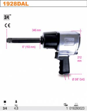 pneumatický utahovák 3/4" velká bouchačka na nákladní auta, pneumatický rázový utahovák BETA