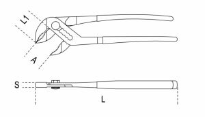 Siko kleště BETA  180mm, profi sikovky BETA 1047/180  délka 180mm  sika kleště BETA nářadí - SIKY kleště instalatérské profi nářadí z Itálie