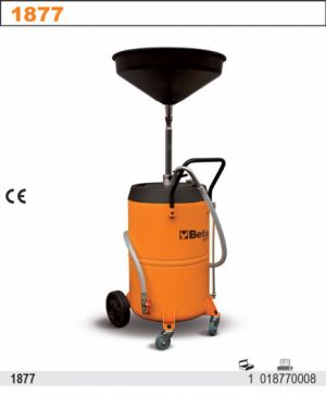 Pumpa BETA pro vyčerpání oleje, vysávačka oleje s kolečky, zásobník na 90 litrů, jednotka na vypumpování oleje, kontejner na vyjetý olej