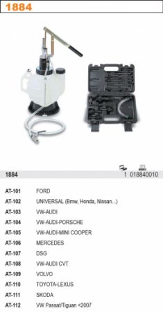 Plnění olejů, Plnicí nástroj oleje BETA pro manuální a automatické převodovky a diferenciály, pumpa na olej, olejová plnicí pumpička