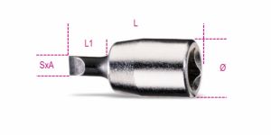 Sada 13 šestihranných hlavic s ráčnou velikosti 1/4" BETA + 11zástrčných hlavic a příslušenství v praktickém kufříku 
