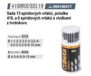 Vrtáky BETA s válcovou stopkou, vrták do železa jednotlivě i sada DIN 338  ISO 235