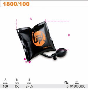 příprsavek na odtažení zamčených dveří bez poškození laku Gumový polštář BETA 1800/100 pro zvedání, vyplňování prostoru při opravách, blokování dveří, vzdušný vak