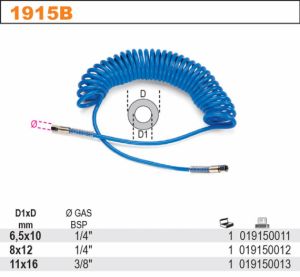 kroucená hadice na stlačený vzduch,spirálová hadice pro pneumatické nářadí Hadice BETA 1915B kroucené polyuretanové roztažitelné až na 9 metrů s paměťovým efektem