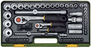 Sada Proxxon 23286, šestihranné nástrčné klíče, nástavce, 2x ráčna 1/4" a 1/2"