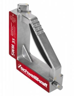 Vypínatelný svařovací úhlový magnet SWM 35, úhlový magnet pro fixaci plechů, kulatých i hranatých obrobků nebo trubek pod úhlem 90°.