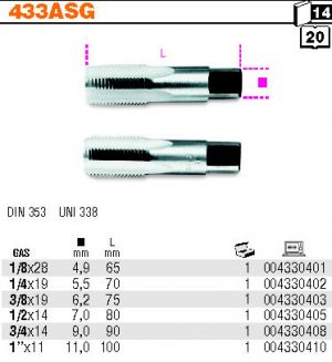 závitník plynový G 1/8" G1/4" G1/2" G3/8" G3/4" G1"  závitníky pro rozvody vzduchu hydrauliku  vodu plyn závitníky na závity G  GAS ASG 