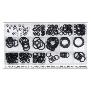 O kroužky gumové těsnící, sada 225ks,3x1 - 22x2mm