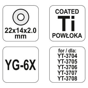 Náhradní kolečko do řezačky s ložiskem 22 x 14 x 2 mm, kolečko řezací náhradní YT-37141 pro řezačky dlažeb