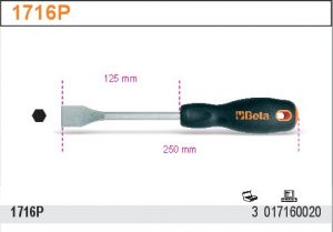 škrabák plochý na těsnění tmely Beta ,plochá škrabka s držadlem ,profi škrabka na barvu, plochý škrabák na těsnnění, odstraňovač těsnění škrabák rovný Beta 1716P 